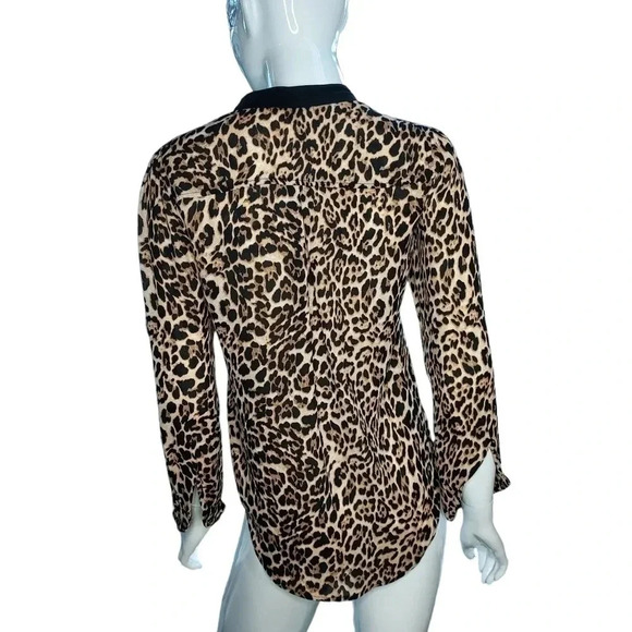 MNK Womens Leopord Print Blouse 100% Polyester Small - Picture 6 of 13